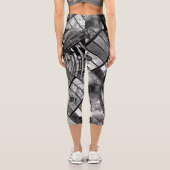 Leggings Capri Art musical Abstrait - Textures mixtes en niveaux  (Verso)