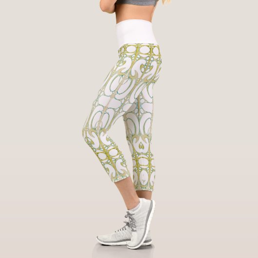 Leggings Capri Art nouveau Art nouveau Alphonse Mucha Art abstrai (Gauche)