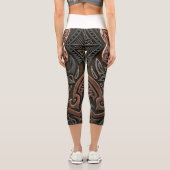 Leggings Capri Art numérique de mandala complexe (Verso)