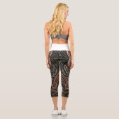 Leggings Capri Art numérique de mandala complexe (Verso)