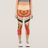 Leggings Capri Art tribal aztèque (Recto)