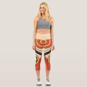 Leggings Capri Art tribal aztèque (Recto)