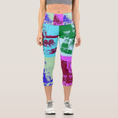 Leggings Capri Artiste palette pop art (Recto)