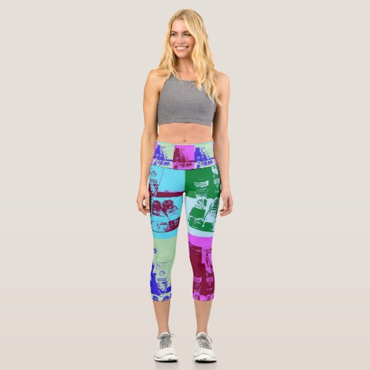 Leggings Capri Artiste palette pop art (Recto)