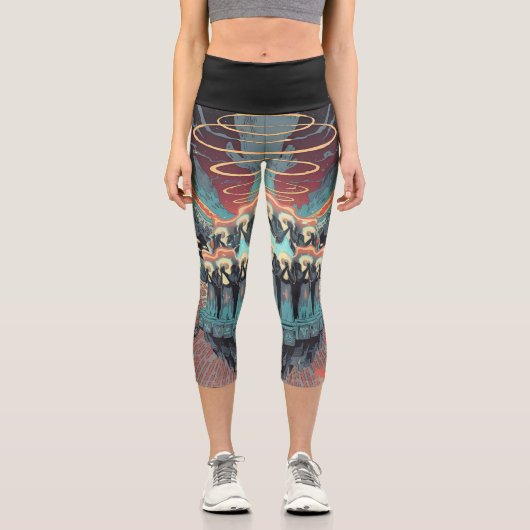 Leggings Capri Ascension des prophètes liés (Recto)