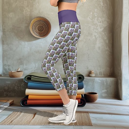 Leggings Capri Assistant Imaginaire Dragon violet