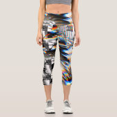 Leggings Capri Attaque arc-en-ciel (Recto)