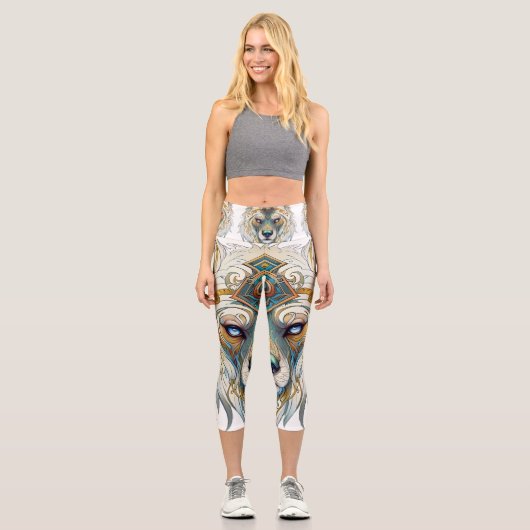 Leggings Capri Attrape-rêves Loup (Recto)