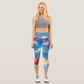 Leggings Capri Au-dessus des nuages (Recto)