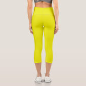 Leggings Capri Aureolin (couleur solide) (Verso)
