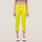 Leggings Capri Aureolin (couleur solide) (Recto)