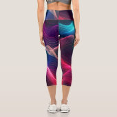 Leggings Capri Aurora Wave Capris Taille Haute (Verso)