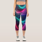 Leggings Capri Aurora Wave Capris Taille Haute (Recto)