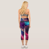 Leggings Capri Aurora Wave Capris Taille Haute (Verso)