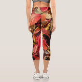 Leggings Capri Automne Feuilles automnales, châtaignes champignon (Verso)