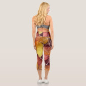Leggings Capri Automne Feuilles Motif (Verso)