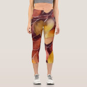 Leggings Capri Automne Feuilles Motif (Recto)