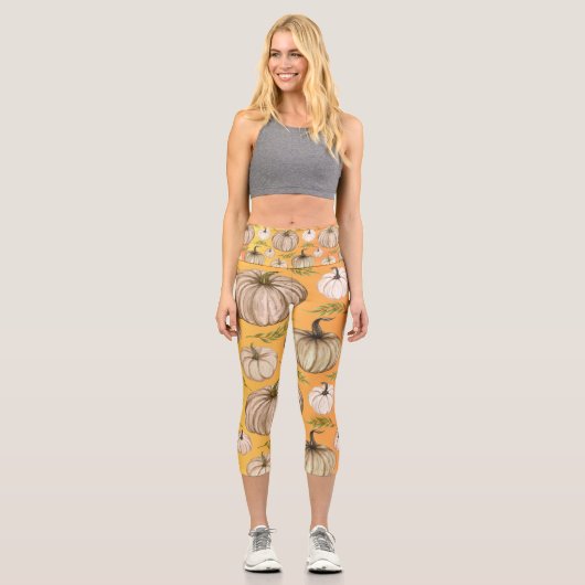 Leggings Capri automne moisson Thanksgiving saison falli (Recto)