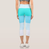 Leggings Capri avec bande de couleur mixte (Verso)