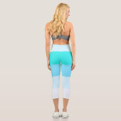 Leggings Capri avec bande de couleur mixte (Verso)