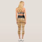 Leggings Capri avec notes musicales Vintages (Verso)
