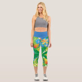 Leggings Capri Aventure tropicale (Recto)
