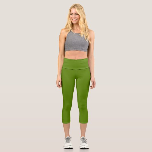 Leggings Capri Avocat (couleur unie) (Recto)