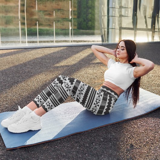 Leggings Capri Aztec ethnique Abstraite