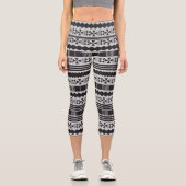 Leggings Capri Aztec ethnique Abstraite (Recto)