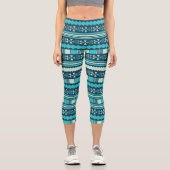 Leggings Capri Aztec ethnique Moasic (Recto)