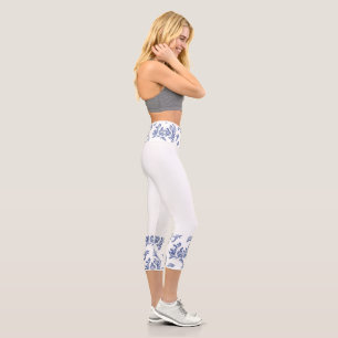 Leggings Capri Azure Blossom Elegance Capris
