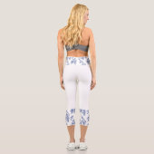 Leggings Capri Azure Blossom Elegance Capris (Verso)