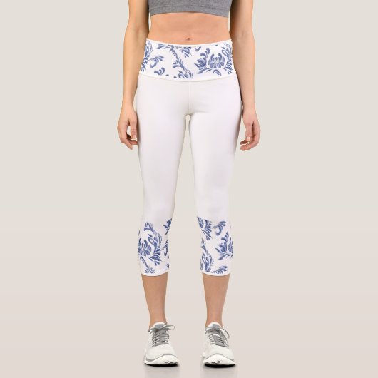 Leggings Capri Azure Blossom Elegance Capris (Recto)