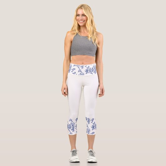 Leggings Capri Azure Blossom Elegance Capris (Recto)