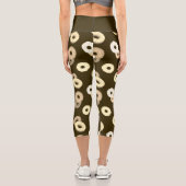 Leggings Capri Bains de vanille au chocolat brun motif élégant (Verso)