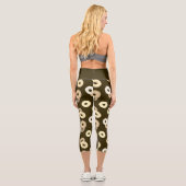 Leggings Capri Bains de vanille au chocolat brun motif élégant (Verso)
