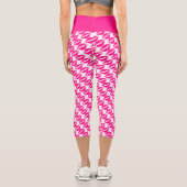 Leggings Capri Baisers rose blanc mignon motif cravate (Verso)