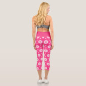 Leggings Capri Baisson blanc et étoiles sur motif arrière - plan (Verso)