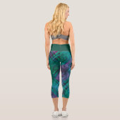 Leggings Capri Balai vert Tartan vert Plaid Check (Verso)
