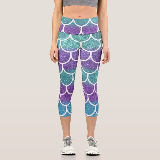 Leggings Capri Balances de coquille de sirène à Parties scintilla (Recto)