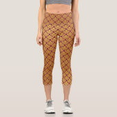 Leggings Capri Balances de sirène Art déco - Magenta (Recto)