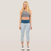 Leggings Capri Baleine Béluga Bleue (Recto)
