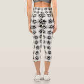 Leggings Capri Balles noires, Paws de chien, Paws de chat, Plan (Verso)