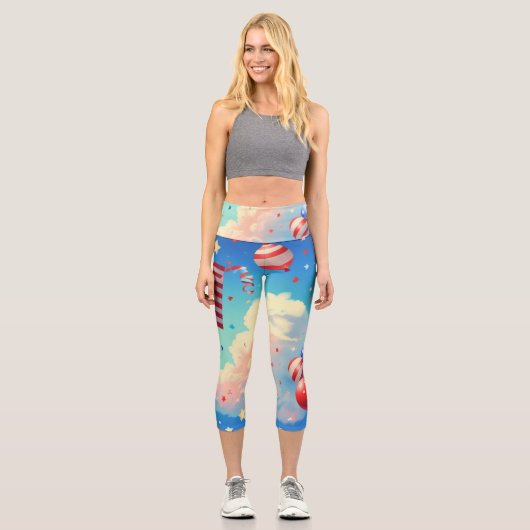 Leggings Capri Ballons et étoiles (Recto)
