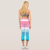 Leggings Capri Bande de coucher de soleil (Verso)