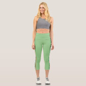 Leggings Capri Bande latérale multicolore pour femmes mignonnes (Recto)