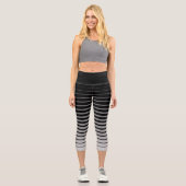 Leggings Capri Bande noire Haute taille Capris (Recto)