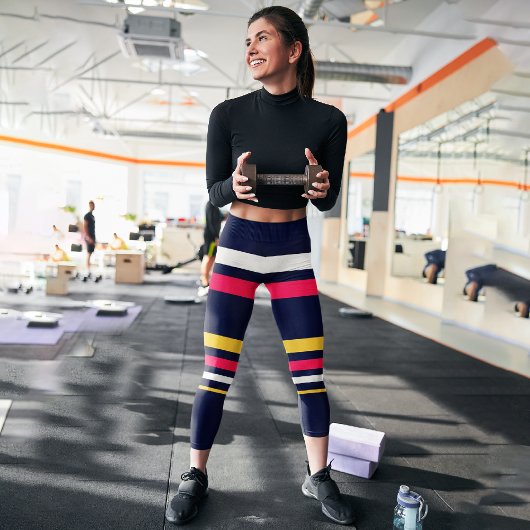 Leggings Capri Bande plate