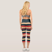 Leggings Capri Bande rouge rétro (Verso)