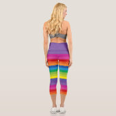 Leggings Capri Bandes arc-en-ciel brillantes (Verso)